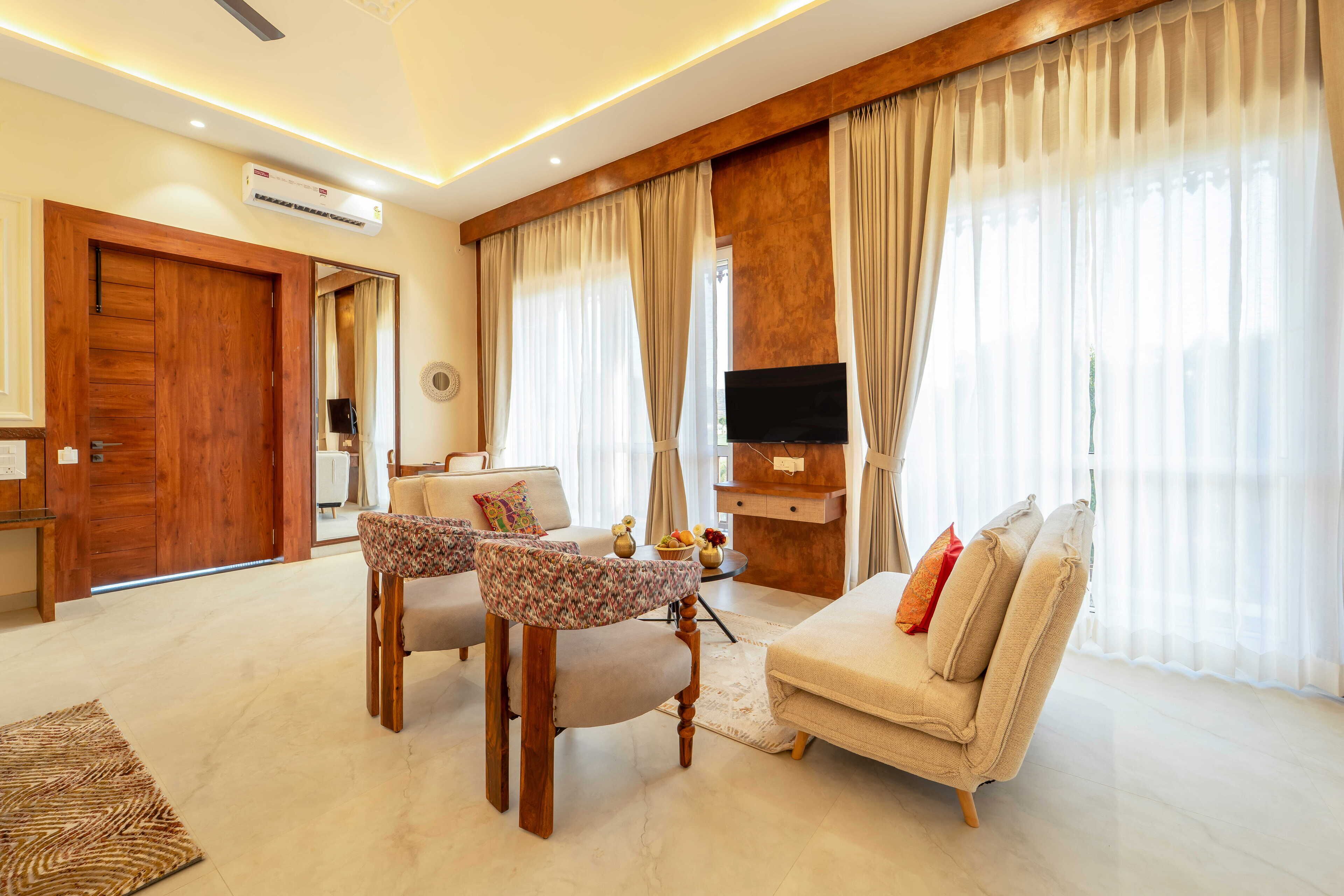 Family Suite, Balcony, Hill View | Living area | 43-inch Smart TV with digital channels, Netflix, streaming services