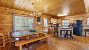 House (4 Bedrooms) | Interior - Grand Getaway Cabin by Avantstay A-frame Retreat + Hot Tub + Pool Access, Game Room Mins to Dollywood (Sevierville)