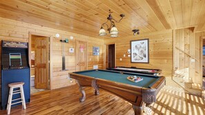 House (4 Bedrooms) | Interior - Grand Getaway Cabin by Avantstay A-frame Retreat + Hot Tub + Pool Access, Game Room Mins to Dollywood (Sevierville)