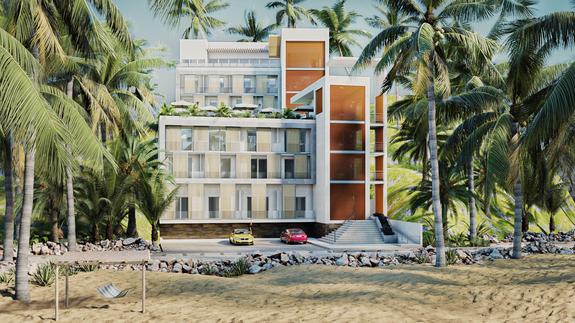 Habitación básica con 1 cama matrimonial o 2 individuales | Exterior