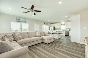 TV, offices - Surfside Beach Getaway: Family-Friendly Home (Surfside Beach)