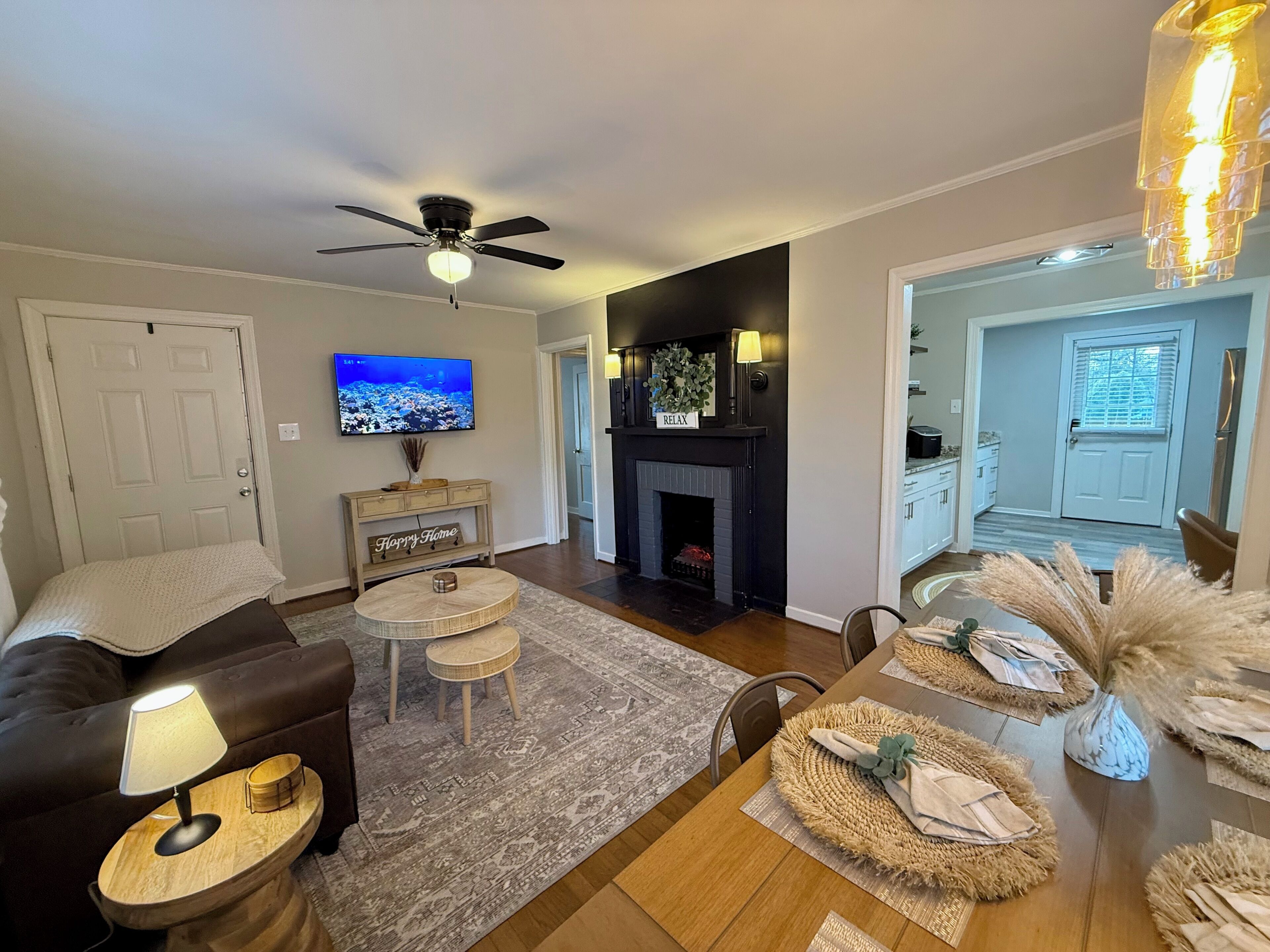 TV connectée, cheminée