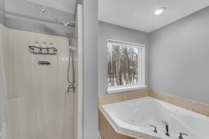 Shower, hair dryer, towels, shampoo - Spacious Poconos Retreat for Families & Groups (Tobyhanna)