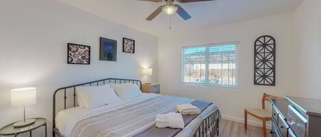 1 bedroom, iron/ironing board, internet, bed sheets