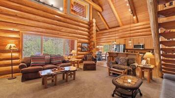 Televisión, chimenea, oficina