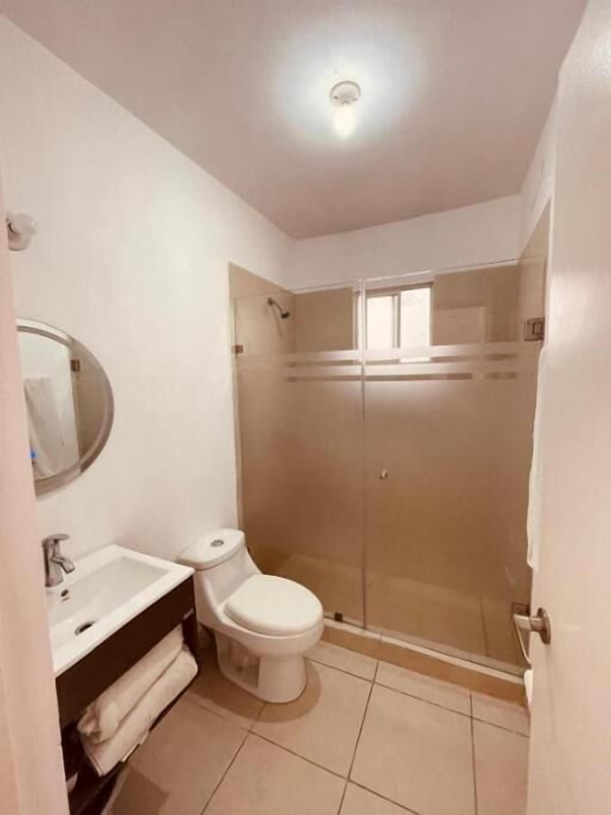 Towels, soap, toilet paper