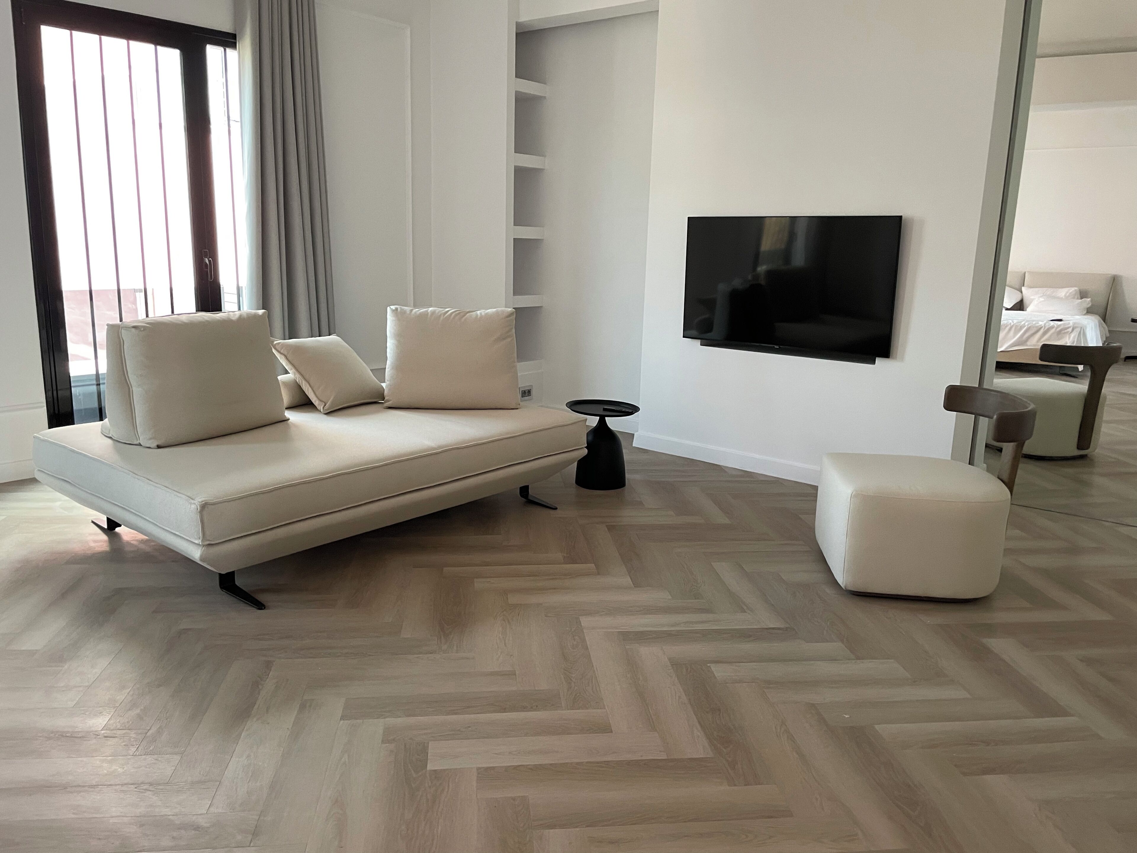 ラグジュアリー アパートメント バルコニー シティビュー | リビング エリア