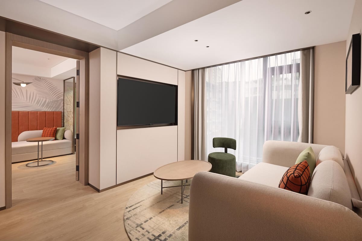 Suíte luxo, 1 cama King | Área de estar