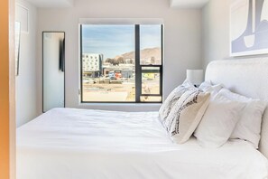 1 slaapkamer, een bureau, een strijkplank/strijkijzer, wifi