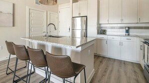 Fridge, dining tables - Landing | Spectacular 1BD, Pool, Clubhouse (Conroe)