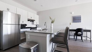 Fridge, dining tables - Landing | Modern 1BD, Pool (Tice)
