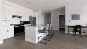 Fridge, dining tables - Landing | Modern 2BD, Pool (Tice)