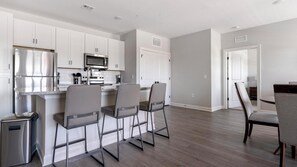 Fridge, dining tables - Landing | Stunning 2BD, Pool (Tice)