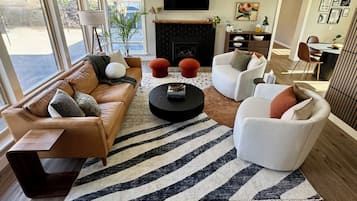 Smart TV, fireplace, printers