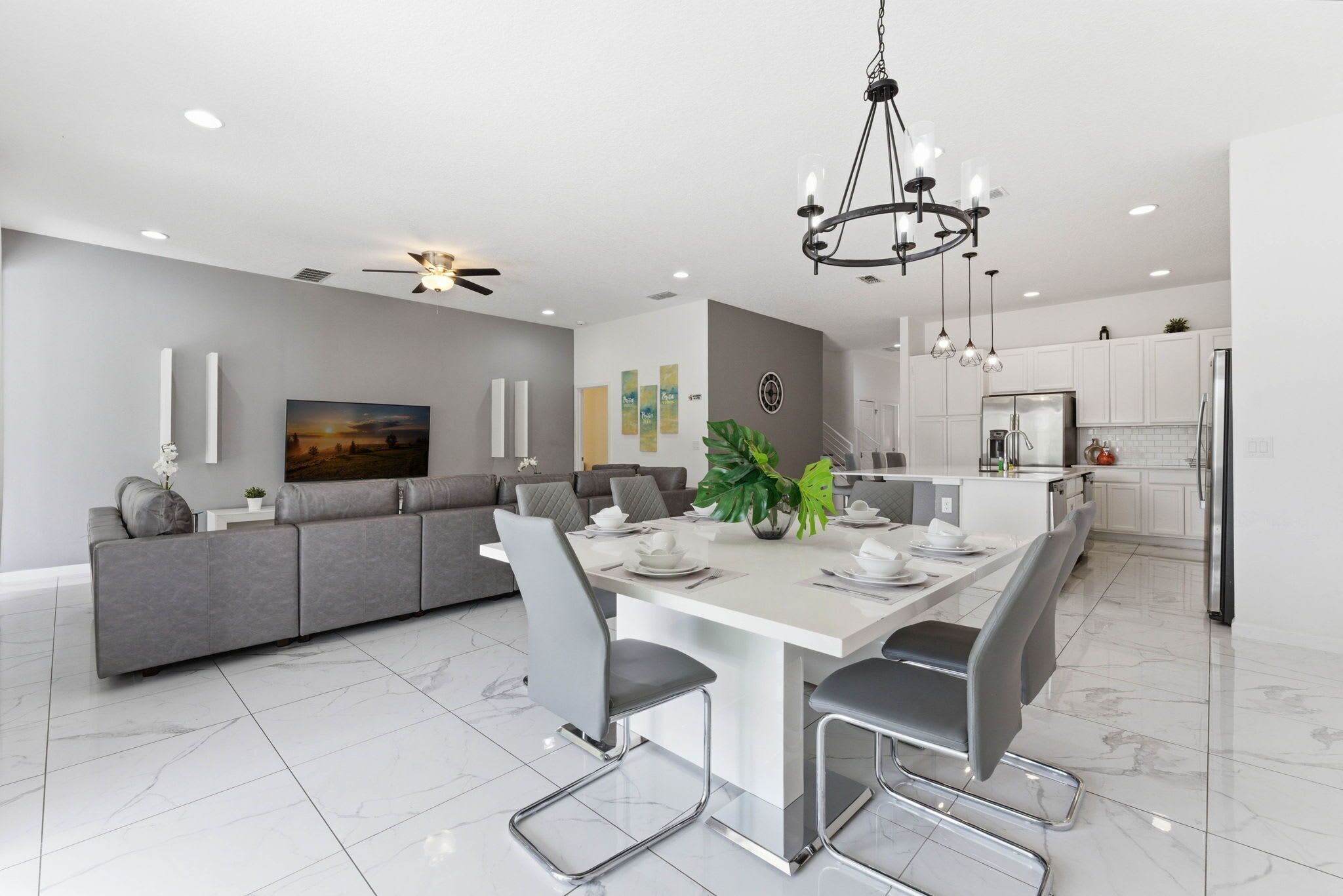 Hus – design, flere soverom, privat basseng (1 Bedroom) | Oppholdsområde | Smart-TV
