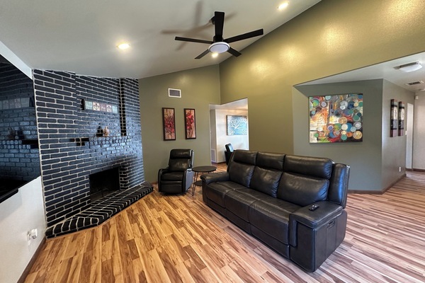 Warm large living room