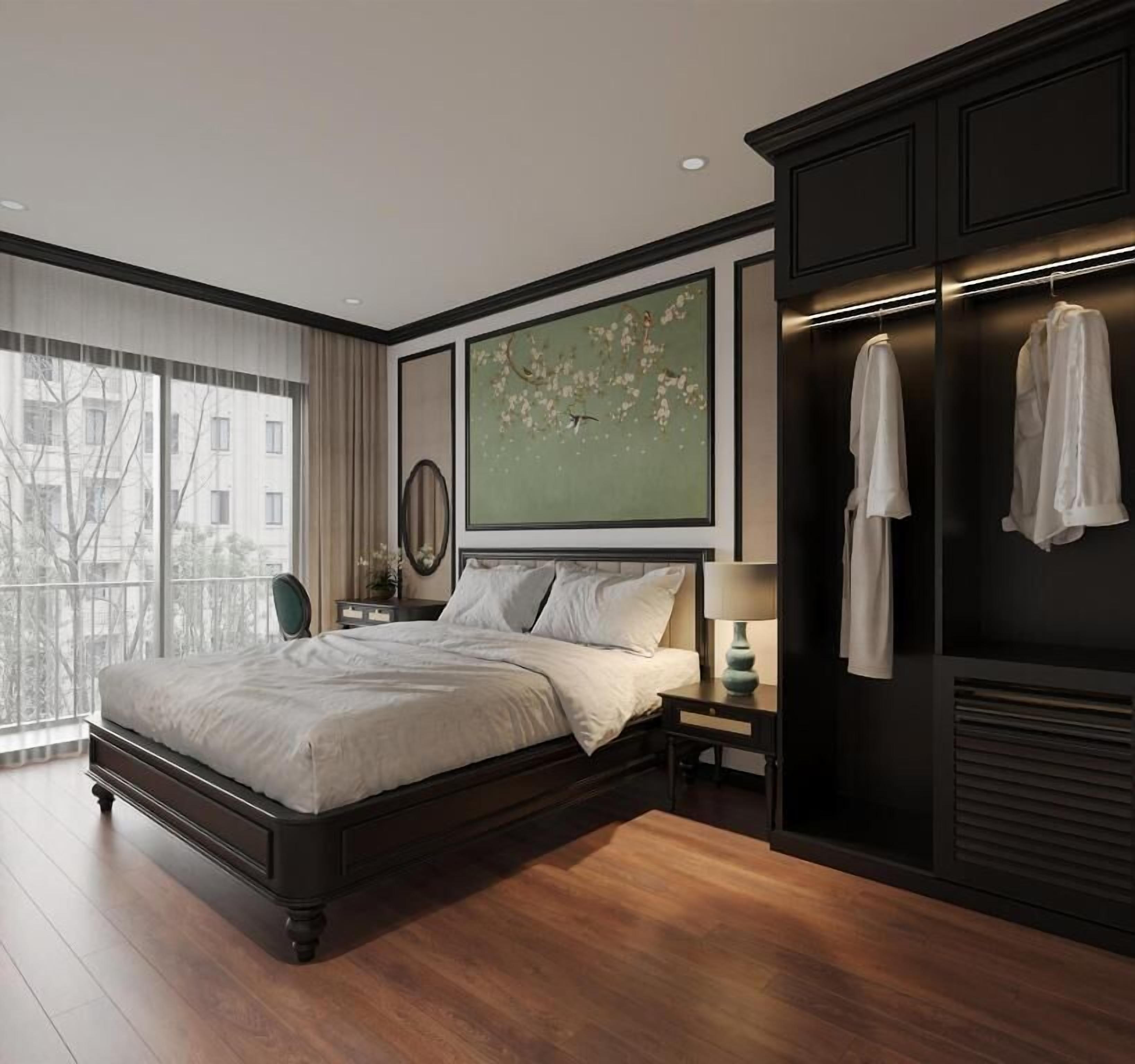 Habitación Deluxe doble, vistas a la ciudad | Espacio para trabajar con un portátil y cortinas opacas