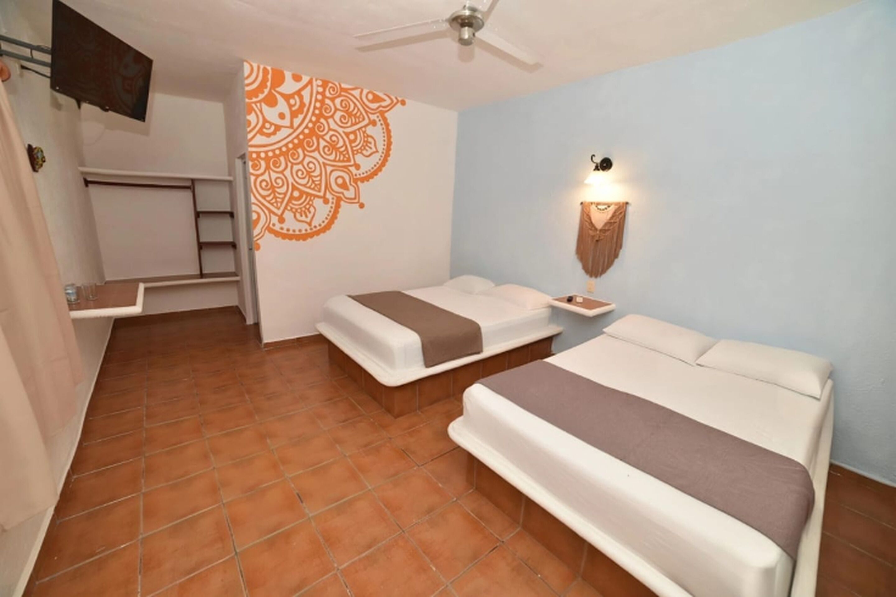 Comfort Quadruple Room, Pool View | Laptop workspace, free WiFi