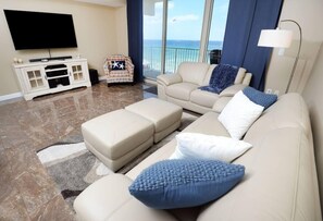 Condo, 1 Queen Bed with Sofa bed (Shores of Panama 530) | Living area - Shores of Panama 530 (Panama City Beach)