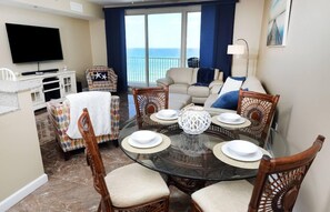 Condo, 1 Queen Bed with Sofa bed (Shores of Panama 530) | Living area - Shores of Panama 530 (Panama City Beach)