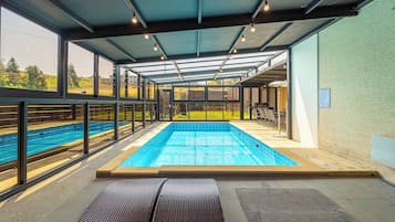 Family Villa, 3 Bedrooms, Private Pool, Partial Sea View | Pool | Indoor pool