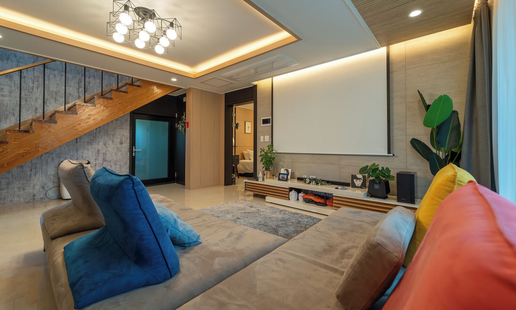 家庭别墅, 3 间卧室, 私人游泳池, 部分海景 | 起居区