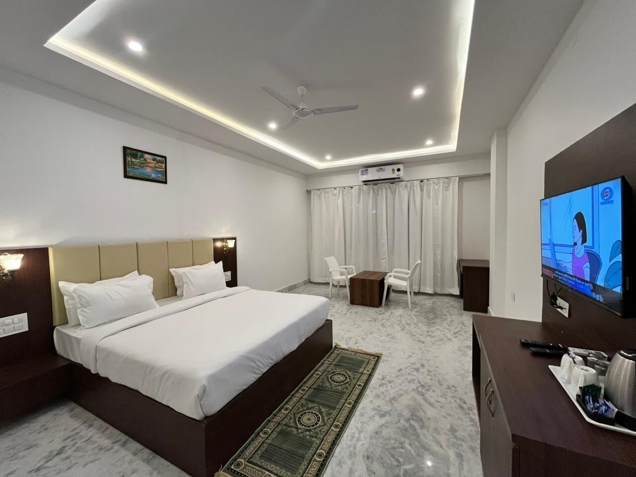 Familien-Doppelzimmer, Bergblick | Fitnessbereich innen