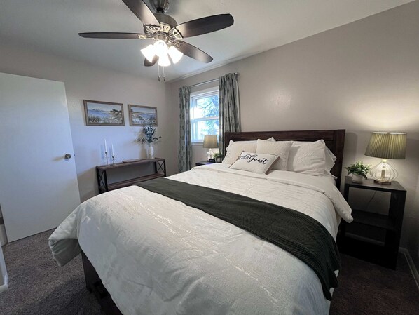 Iron/ironing board, travel cot, WiFi, bed sheets