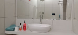 Towels, soap, toilet paper