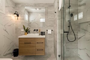 Hair dryer, towels