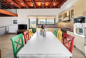 Superior Villa, 2 Bedrooms, Private Pool, Pool View | Private kitchen | Full-size fridge, oven, stovetop, toaster - SunKeramos Retreat (Apokoronas)