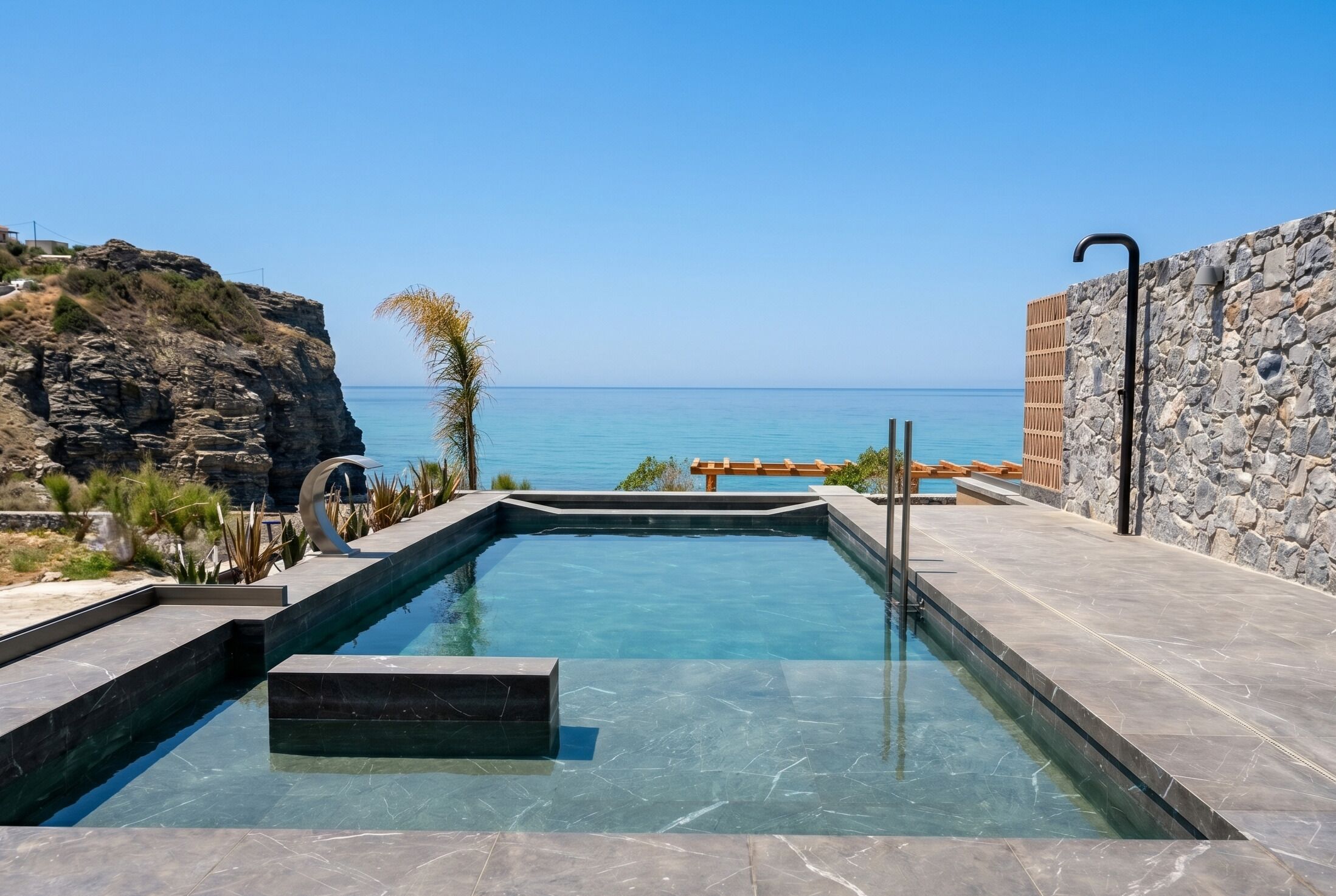 Una piscina riscaldata