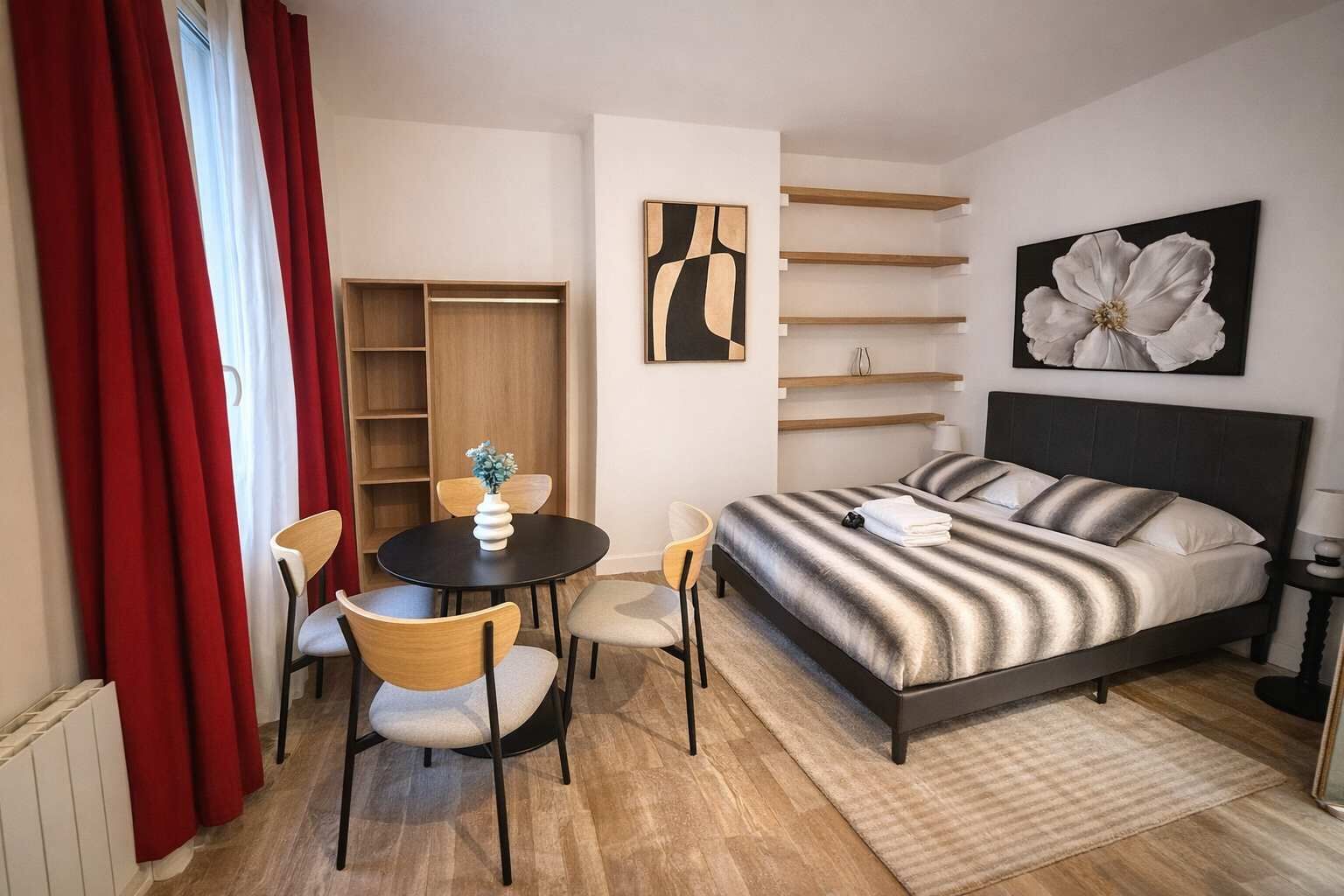 Iron/ironing board, bed sheets