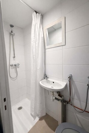 Shower, hair dryer, towels, shampoo - Studio Paris Paris 15ème Proche Métro Tout Confort (Paris)