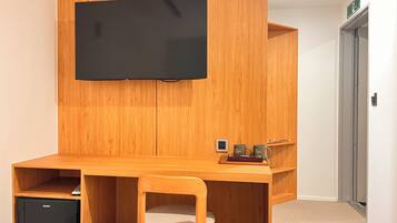 43-inch flat-screen TV with cable channels