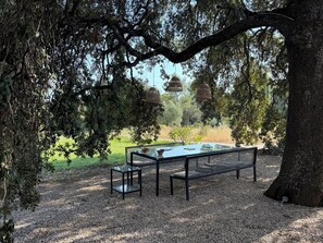 Outdoor dining - Dreamlike sheepfold in the heart of the Luberon vineyards (La-Tour-d'Aigues)