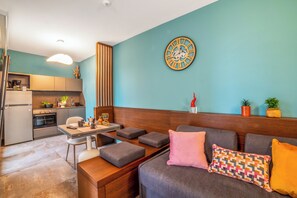 Family Apartment, Multiple Bedrooms, 2 Bathrooms (3br Luxury Appt - Pool, Garden &) | Living area - Alternative Resort & SPA Apartments (Scorrano)