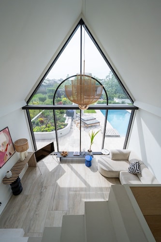 For 8 persons luxury detached waterfront Wellness villa with private pool and sauna.