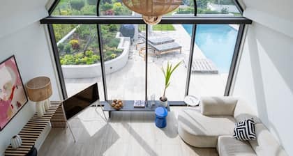 For 8 persons luxury detached waterfront Wellness villa with private pool and sauna.