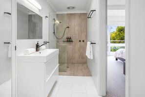 Hair dryer, towels