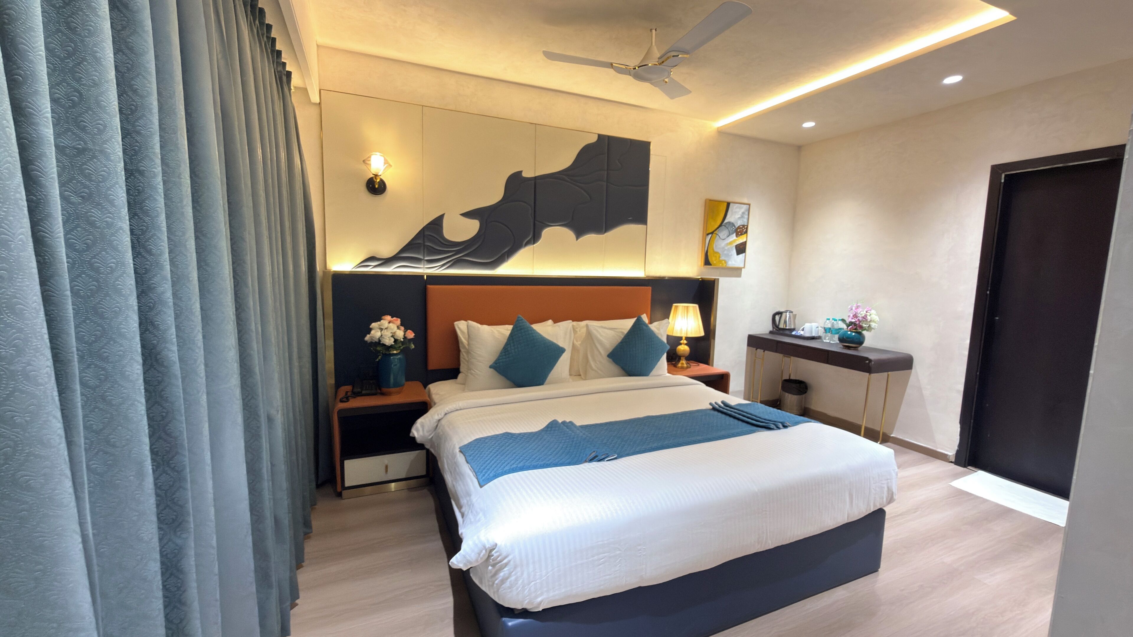 Premium bedding, down duvets, memory-foam beds, in-room safe