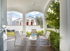 Ferienhaus, 2 Schlafzimmer, Raucher, Gartenblick | Terrasse/Patio