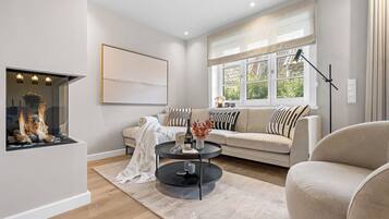 TV, fireplace, stereo