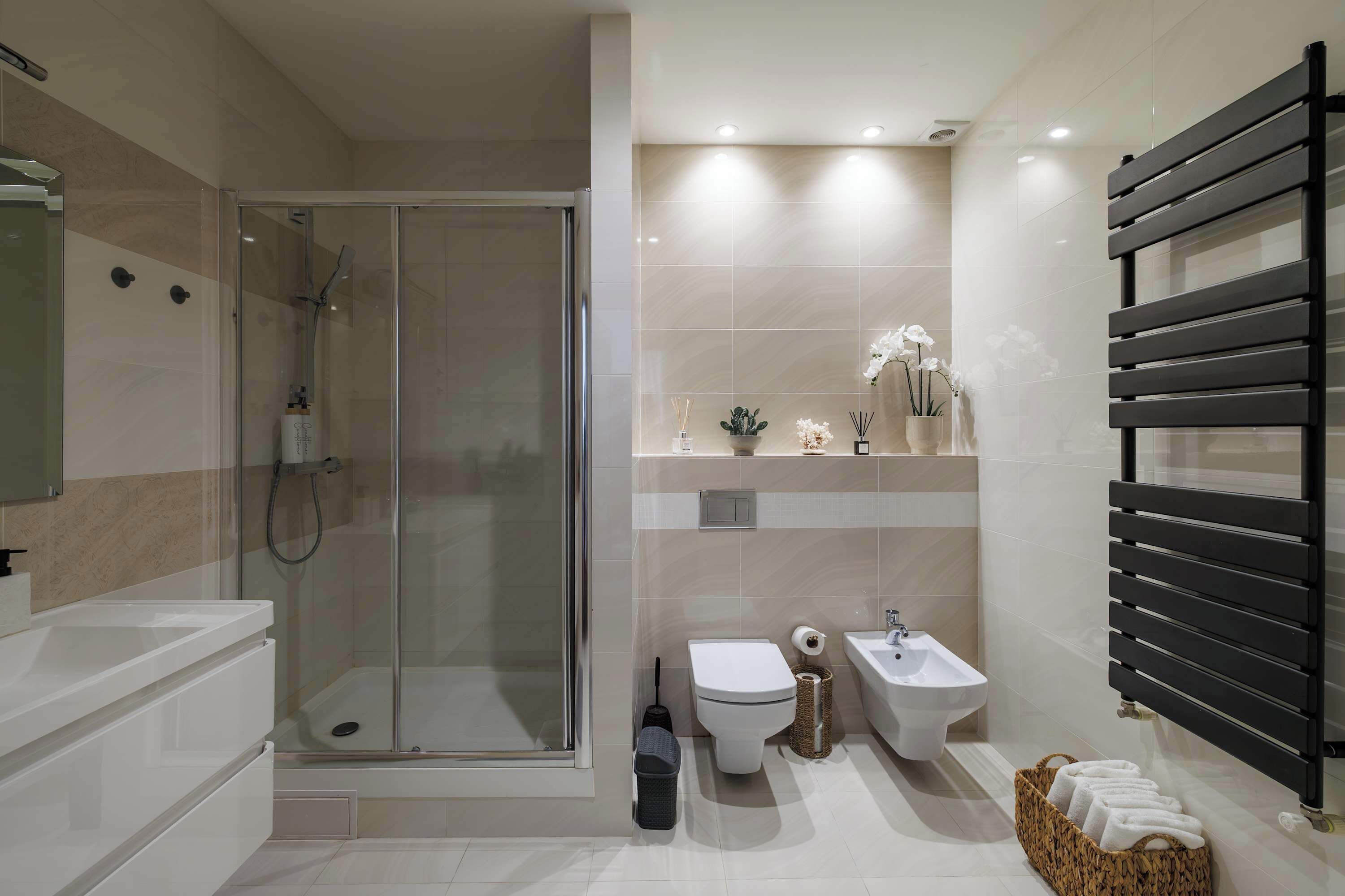 Dusche, Haartrockner, Shampoo