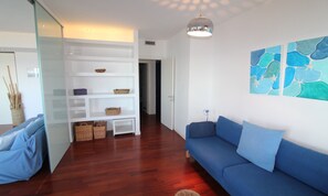 公寓, 2 間臥室, 陽台, 海景 | 客廳