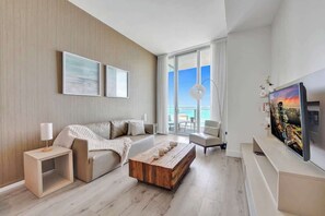 Smart TV, offices - Beachfront Luxe Condo Sunrise Oceanfront Balcony (Hollywood)