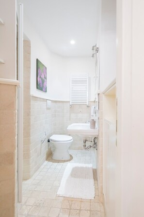 Dusche, Haartrockner, Bidet, Handtücher