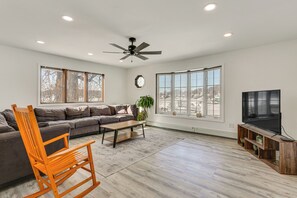 House (4 Bedrooms) | Front of property - Game Room & Hot Tub: Family Gem on Lake Hopatcong (Lake Hopatcong)