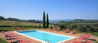Walnut – Tuscan 2 bedroom apartment on the ground floor with panoramic pool