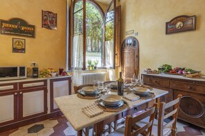 Dining - Villa Liberty: Historic Villa with Private Pool & Period Frescoes (Parrana San Martino)